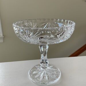 Elegant Crystal Glass Compote